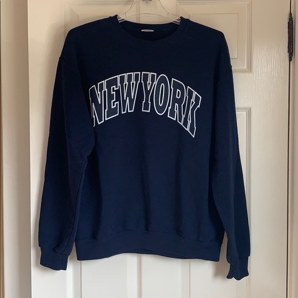 Jerzees Tops - Navy Blue New York crew neck